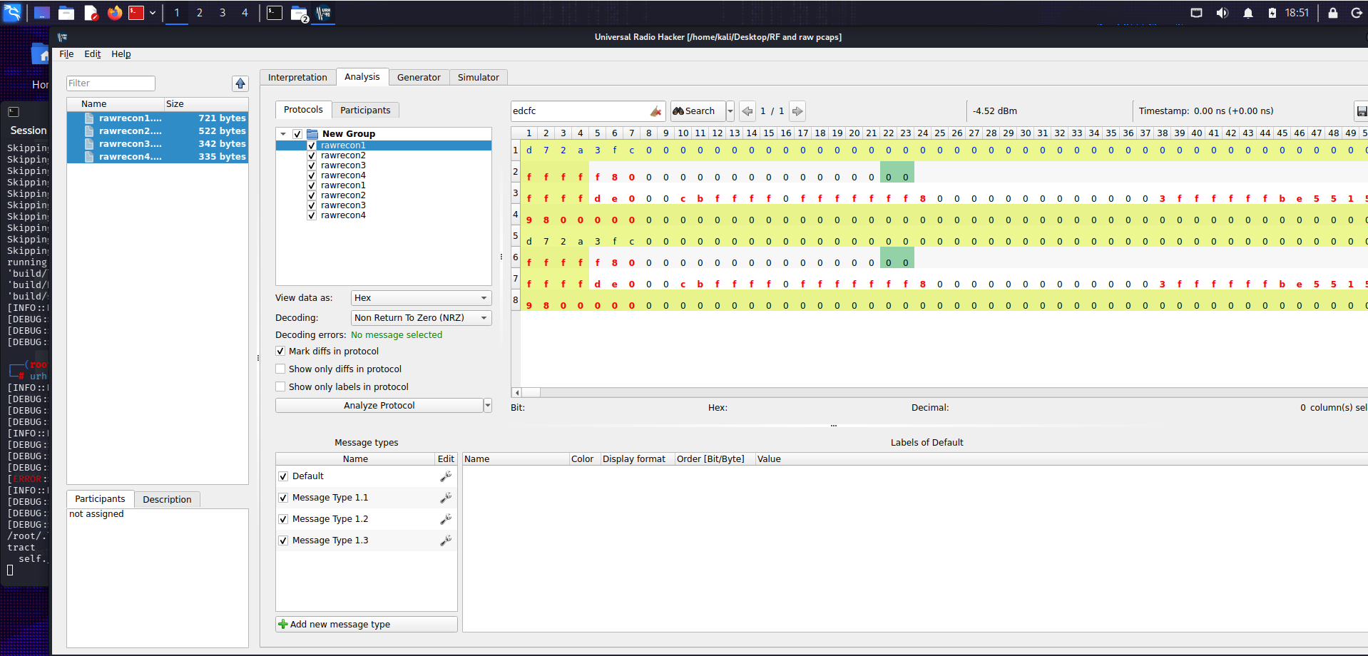 RF signal reverse engineering analysis