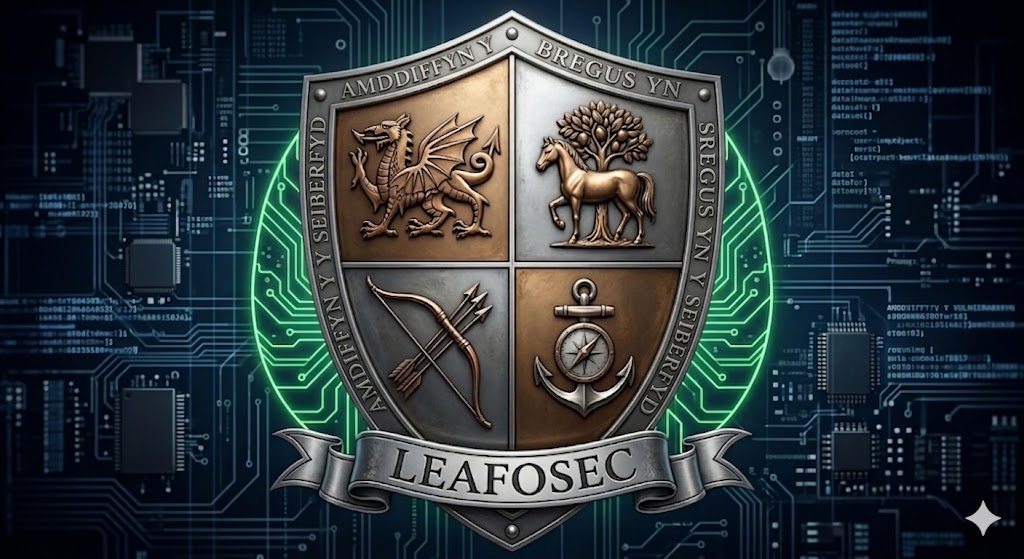 LEAFOSEC Cyber Security Crest Logo