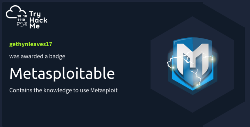 TryHackMe badge 2