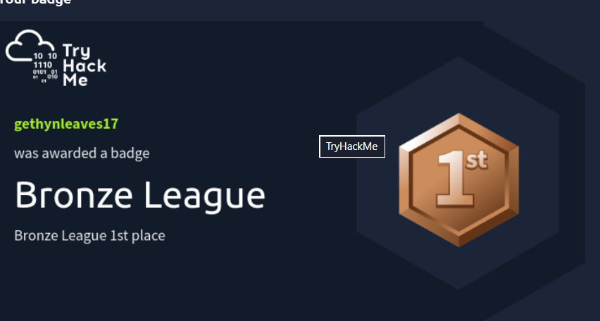 TryHackMe badge 5